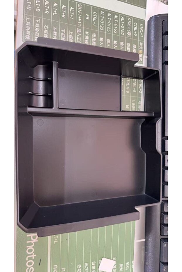 Black Car Armrest Storage Box Tray Console Organizer Holder For Ford Ranger Everest 2023 Electric Ha