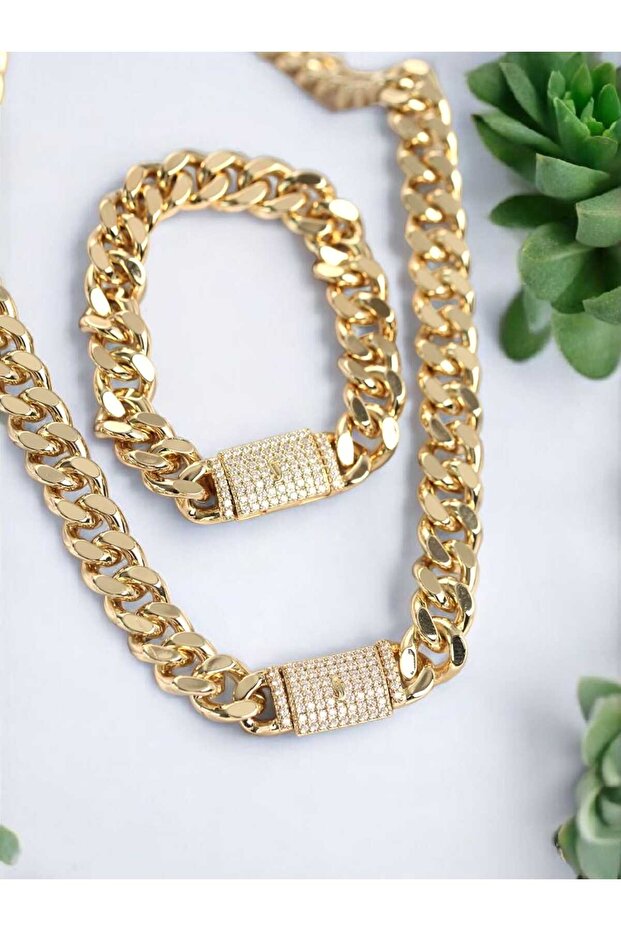 Xuping Gourmet Gold Color Necklace and Bracelet Set