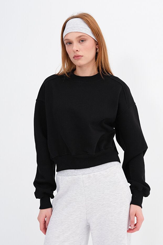Şardonlu Basic Sweatshirt S3812-İ13 - 2