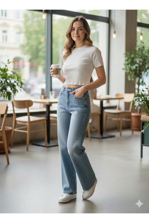 Women's Denim Palazzo Pants