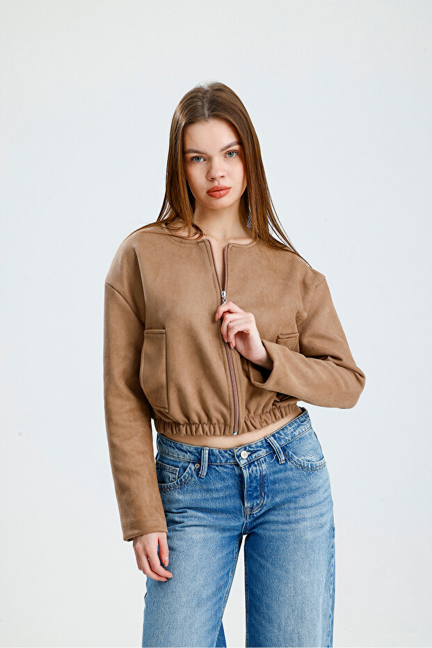 Süet Bomber Ceket - 1