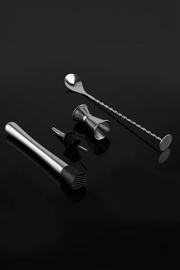 6 Parça Kokteyl Seti (750 ml) Avantajlı Paket, Paslanmaz Çelik Shaker - 6