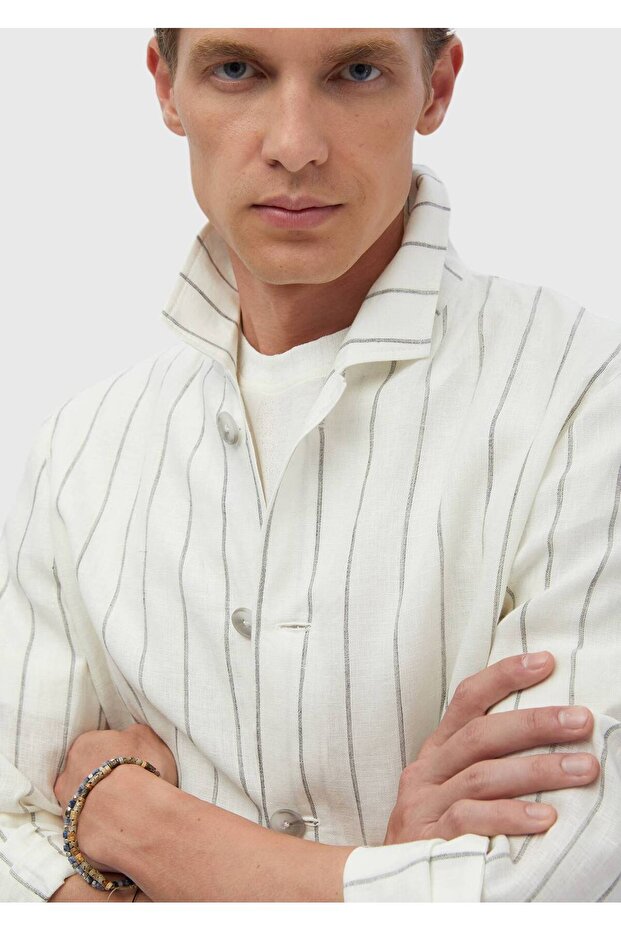 Ekru Gömlek Ceket - 6