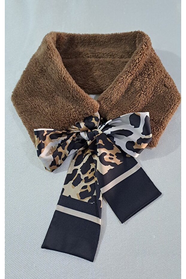 fularlı peluş boyunluk, atkı - 4