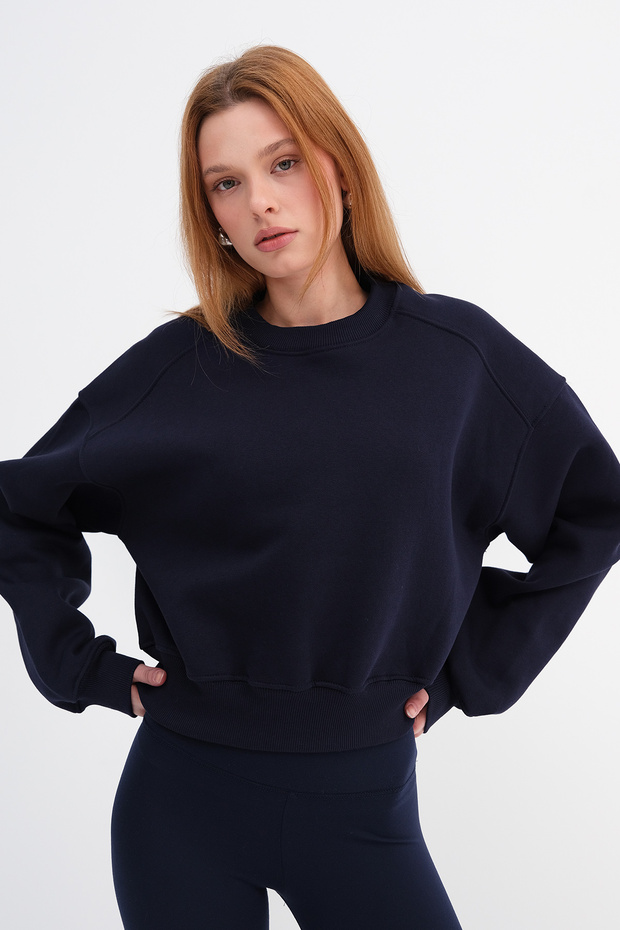 Şardonlu Basic Sweatshirt S3812-İ13 - 2