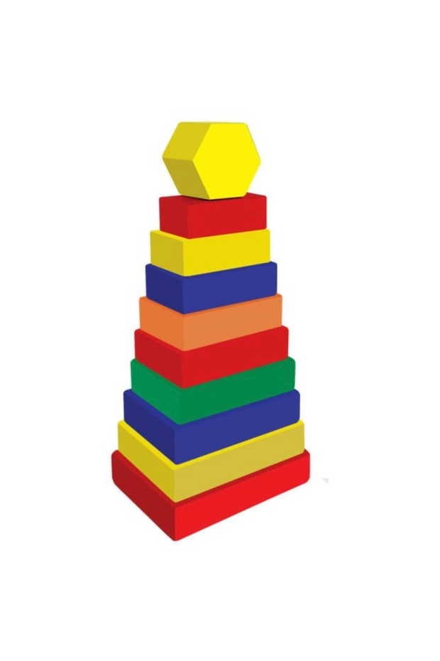Colorful Prisms Wooden Tower Toy Special Education Kindergarten Rehabilitation Grasp Training Materials
