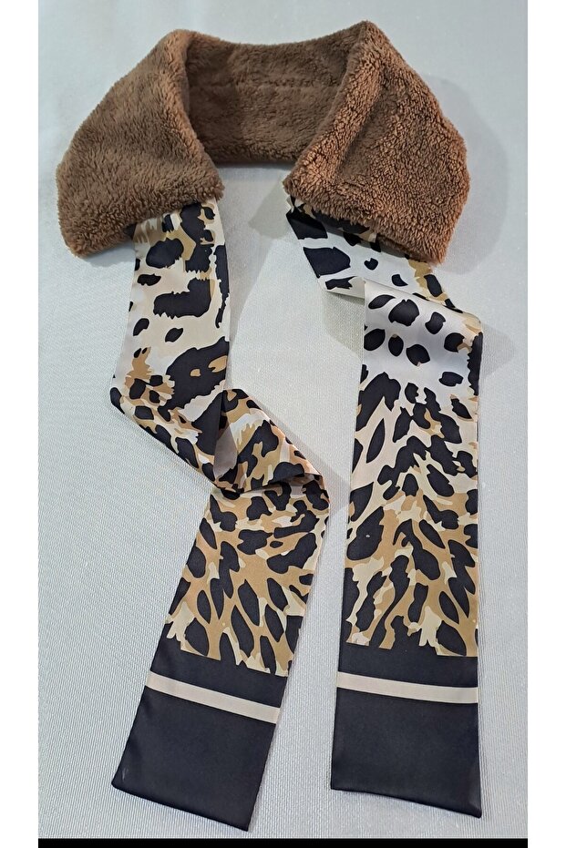 fularlı peluş boyunluk, atkı - 5