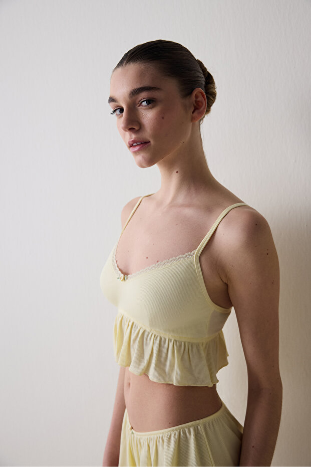 Thin Strap Crop SarıAtlet - 3