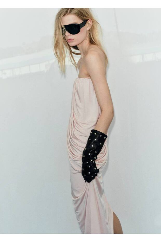 Zımbalı deri eldiven - 6