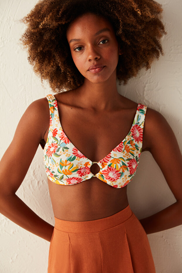 Multi-Colored Nice Hot Bikini Top - 1