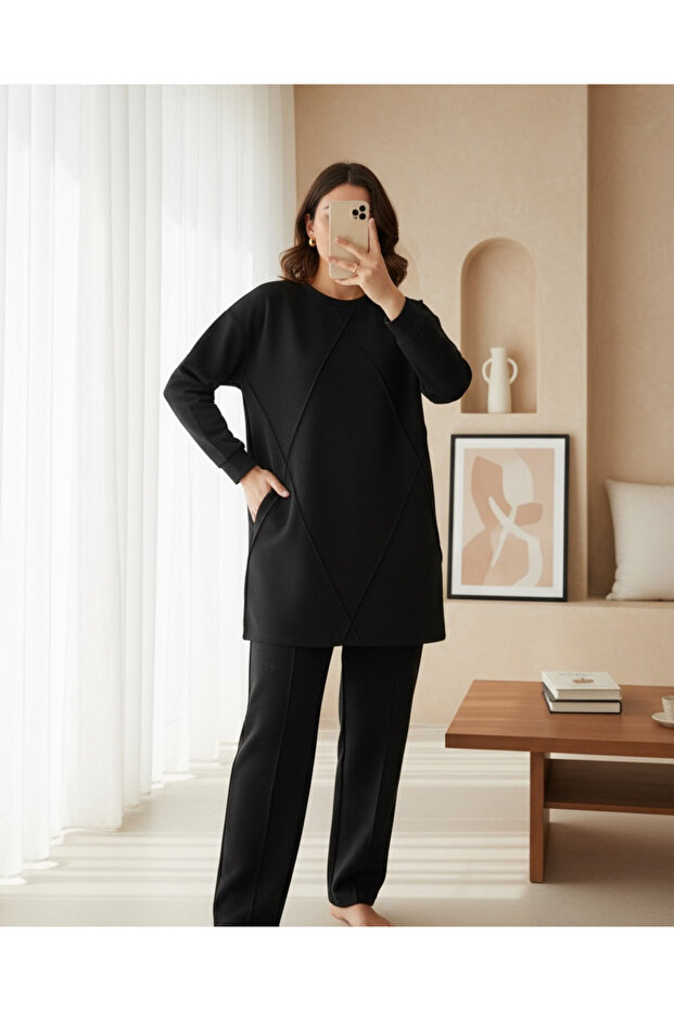 Двукомпонентен комплект Çimalı - черен - 1