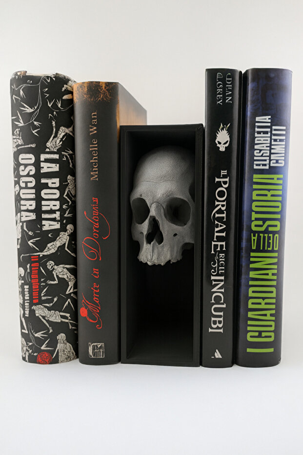 Premium Bookshelf Decor, Skull Pattern - 1