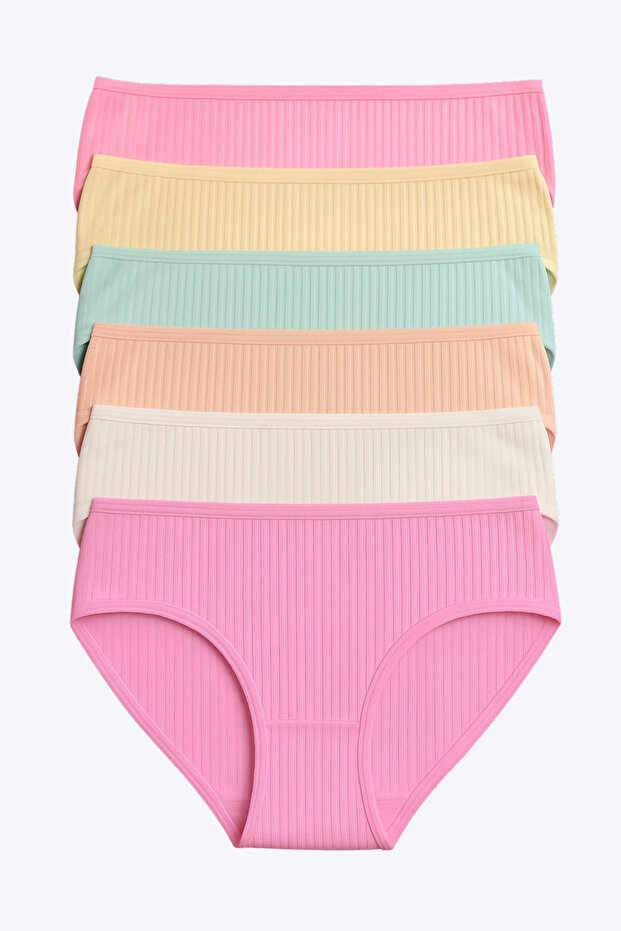 BUTİK1AVM Stars Underwear Kız Çocuk Külot 6 Renk Pamuklu Premium Kalite Esnek Külot