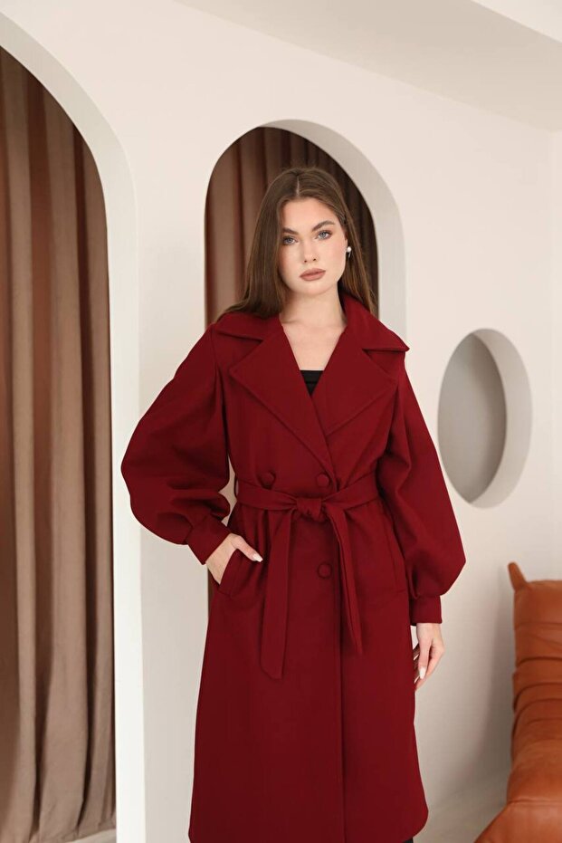 معطف ختم مبطن بأكمام بالونية - 1