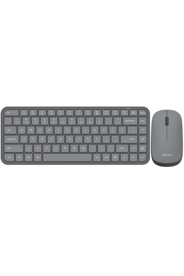 Philips SPT6338 Kablosuz Set Wireless Set Kablosuz Klavye Kablosuz Mouse Türkçe Q Klavye ve Mouse Seti GRİ