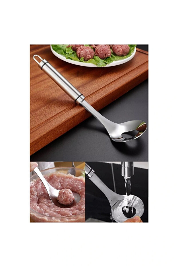 Meatball Spoon - Meatball Scoop with Minced Meat - Dough Bite Pouring Spoon - Bite Spoon Serving Ladle