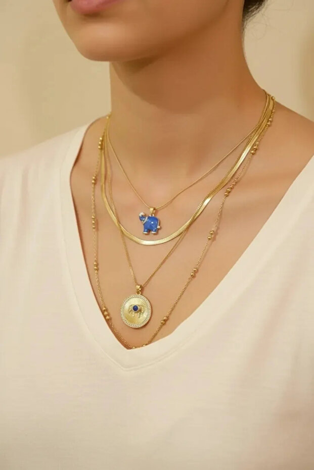 Çelik Çoklu Kolye - 2