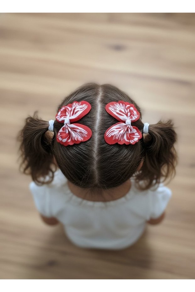 Handmade Special Double Combination Red White Ribbon Buckle 23 April New Year's Day Buckle, Children's Teenager Gift