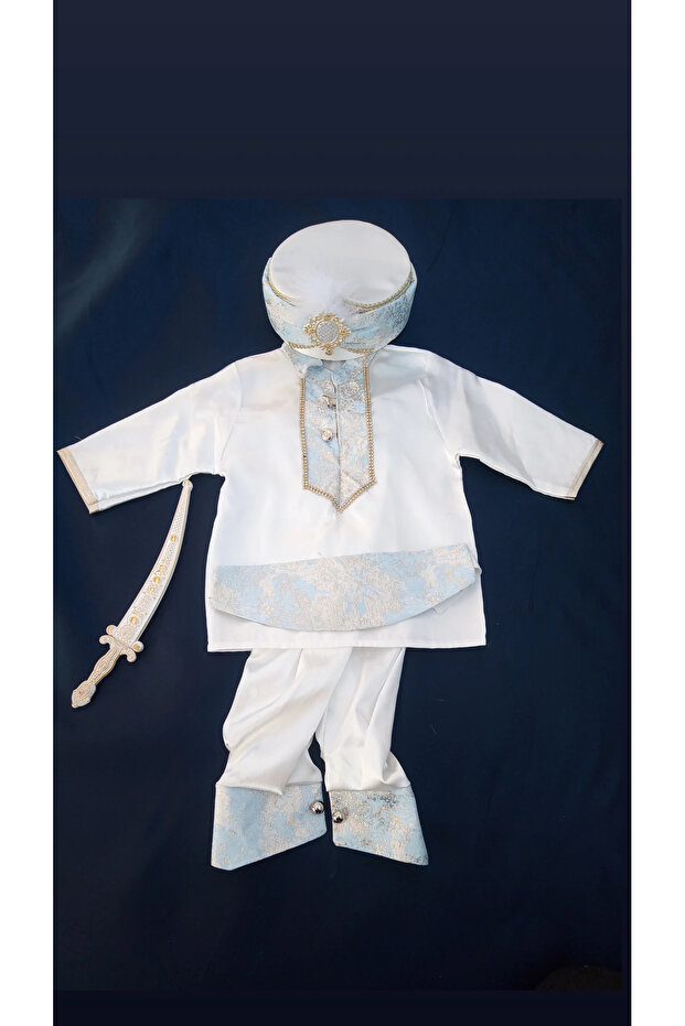 Şehzade Sünnet Elbiseleri -Mavi - 3