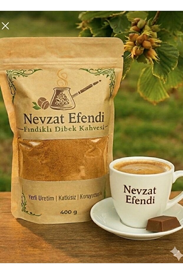 Nevzat Efendi Hazelnut Dibek Coffee 400 g – Traditional Dibek Delight with Roasted Hazelnuts