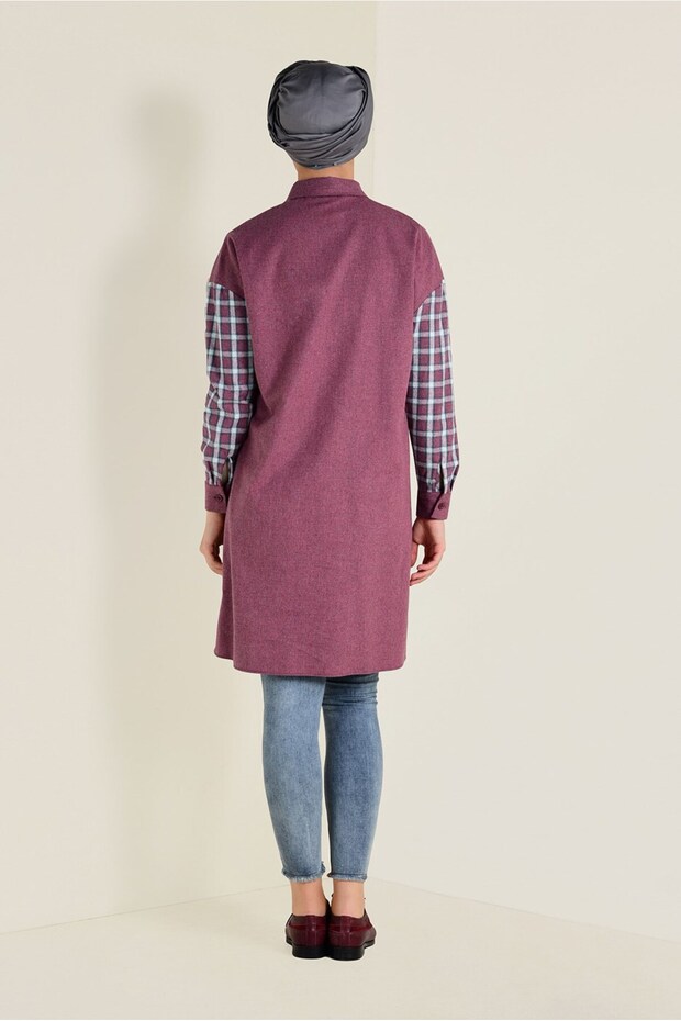 سترة مربعة منقوشة بأزرار 4633 - 4