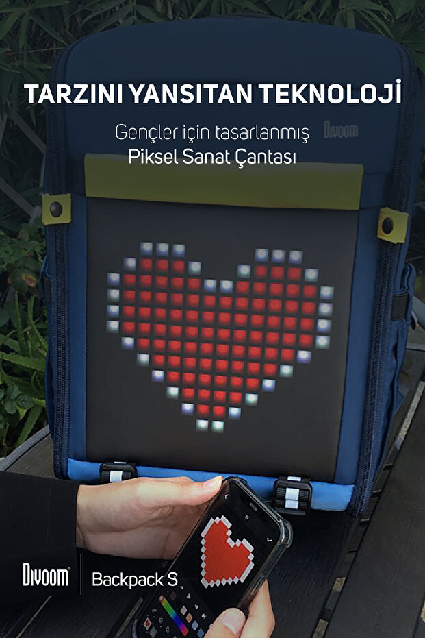 Backpack S Blue LED Screen App Controlled Smart Backpack - 4