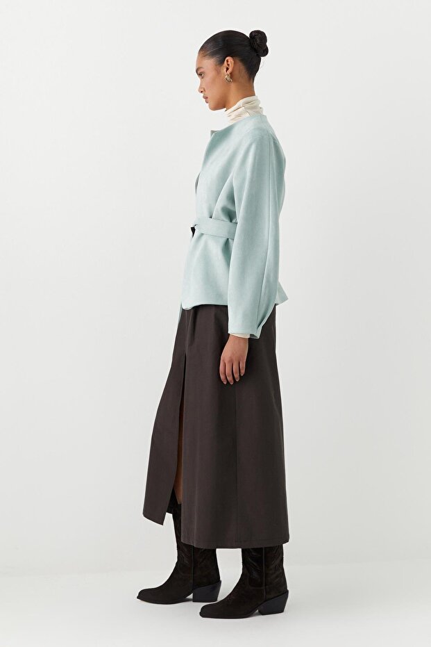 Süet Ceket Mint - 3