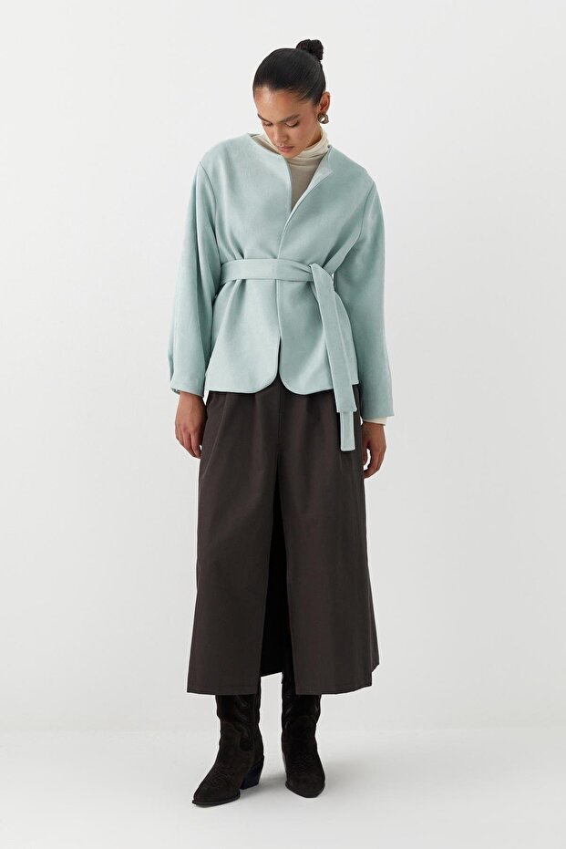 Süet Ceket Mint - 2