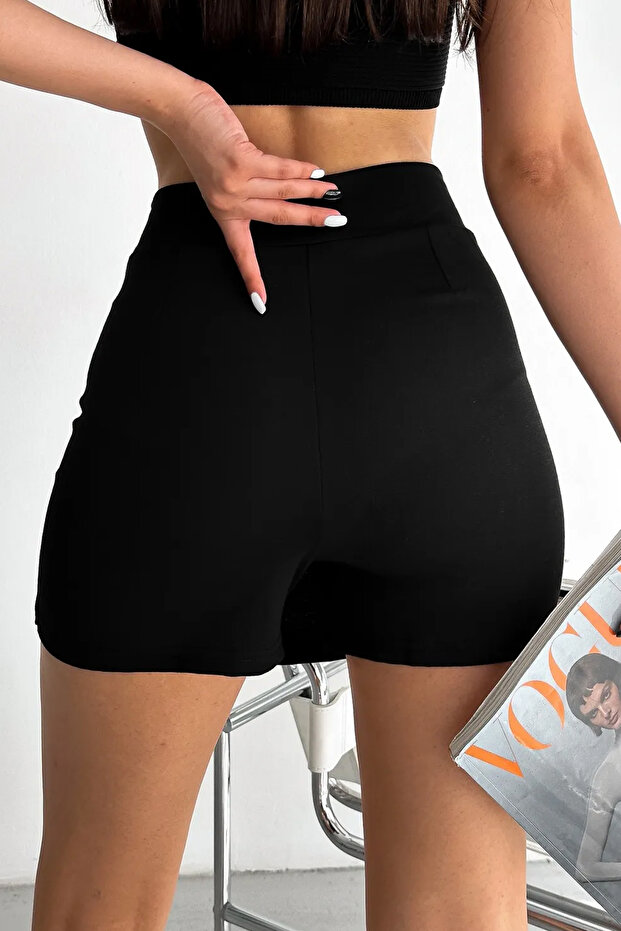 Siyah Şort Etek - 6