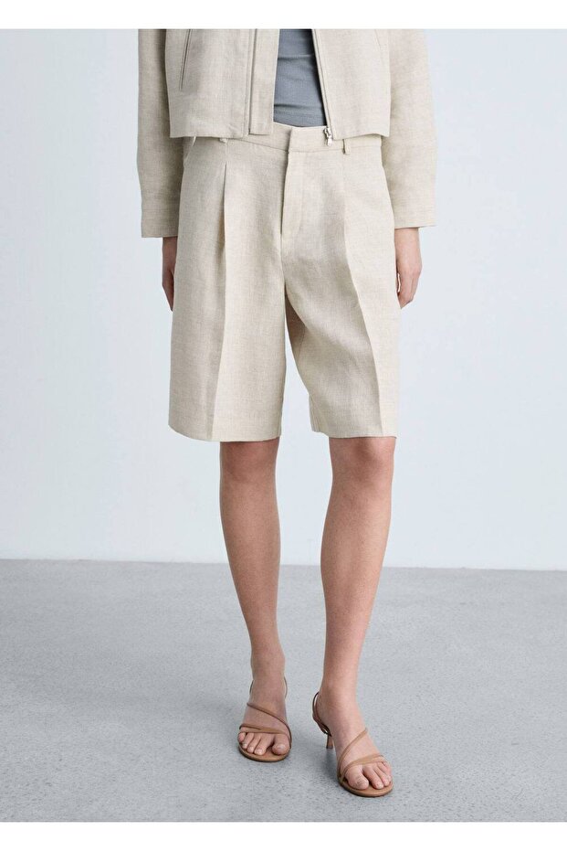 %100 keten şort - 1