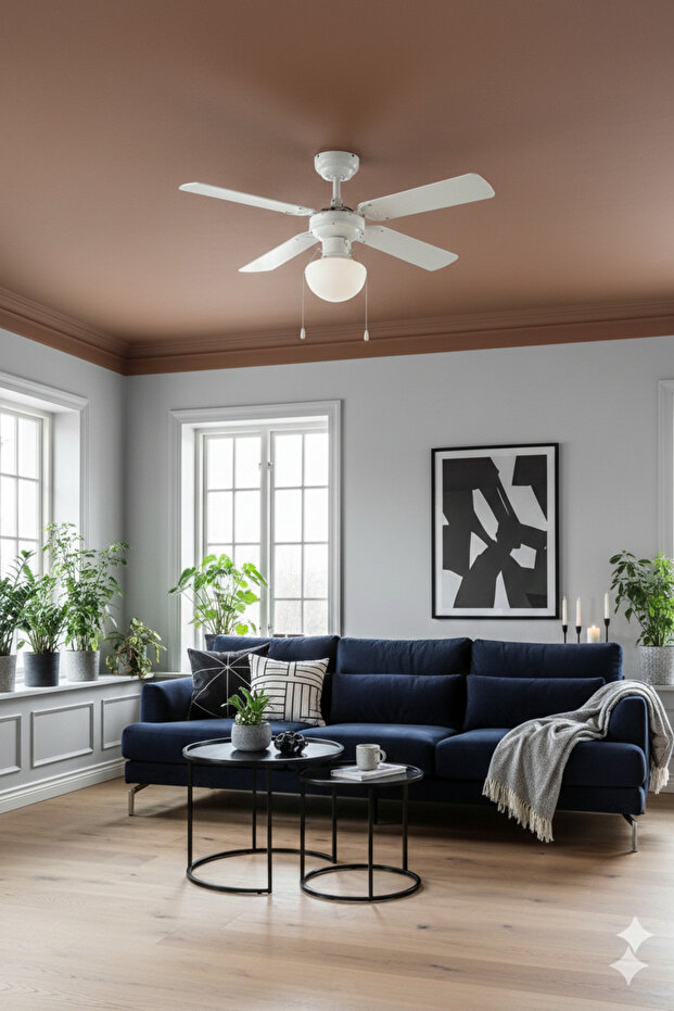 AYDINLATMALI 4 KANATLI EKO BEYAZ TAVAN VANTİLATÖRÜ 92 CM 60 WATT - 4