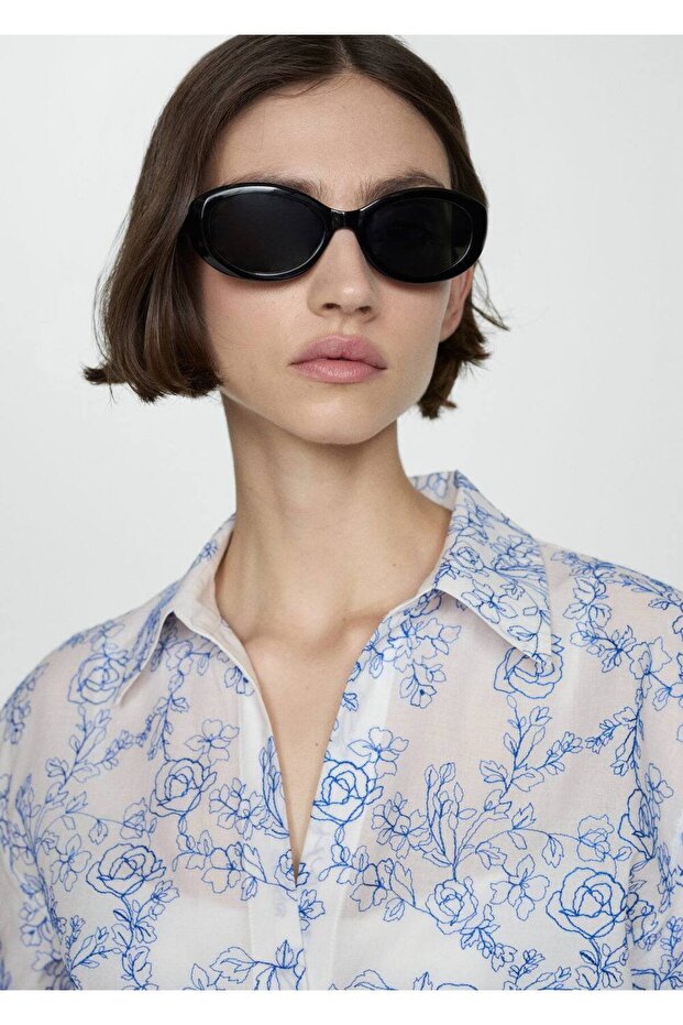 Çiçek işlemeli gömlek - 6