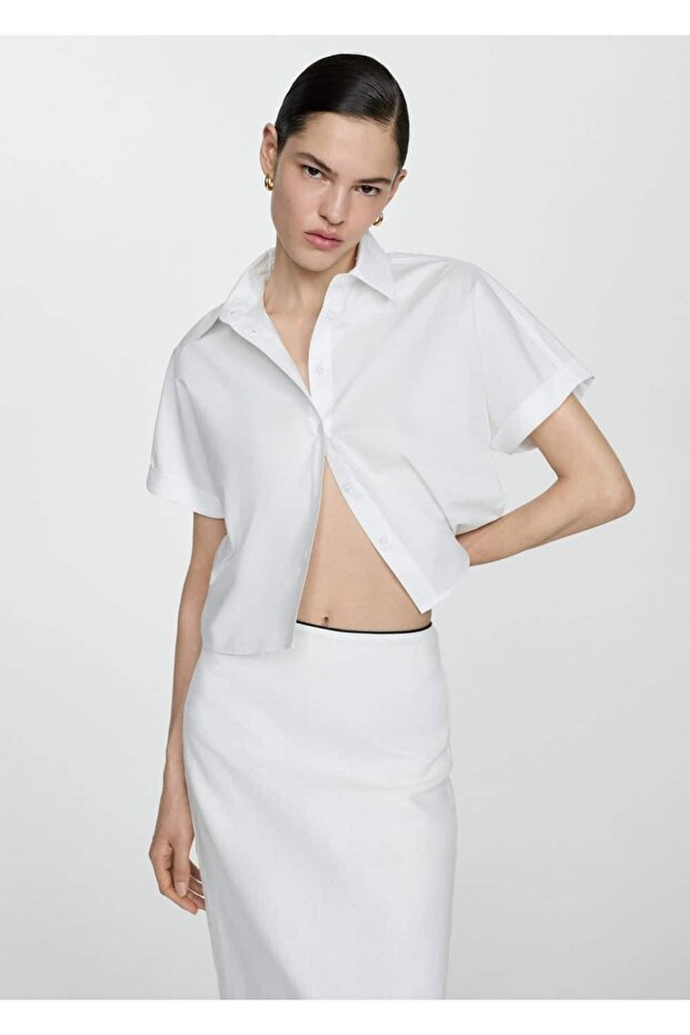 %100 pamuklu kısa gömlek - 1