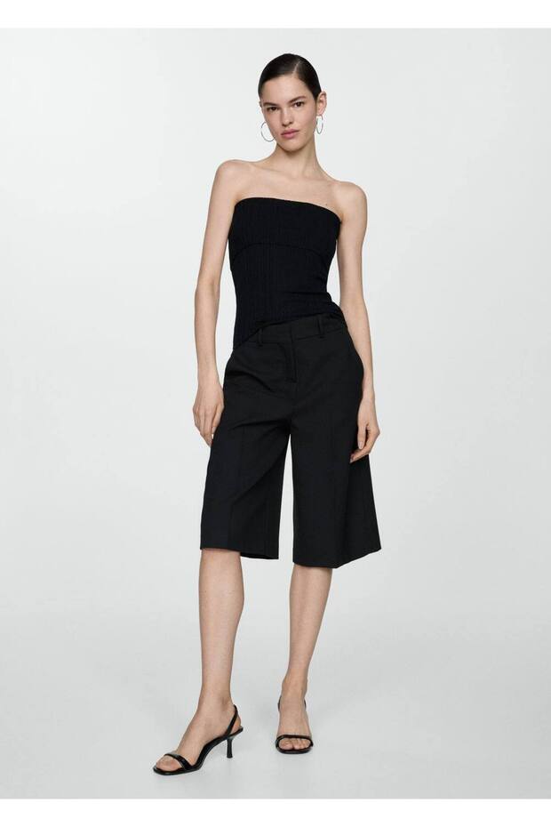 Straplez triko bluz - 2