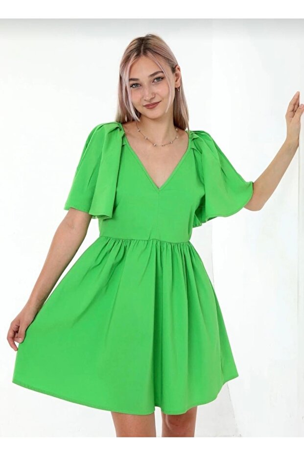 Mina V-Neck Mini Dress - 2
