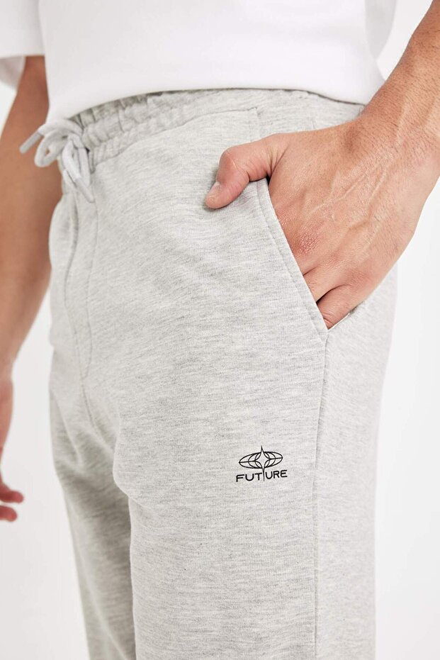 Regular Fit Eşofman Altı Cepli Basic Düz Beli Bağcıklı Lastikli Paça D4416AX25SP - 5