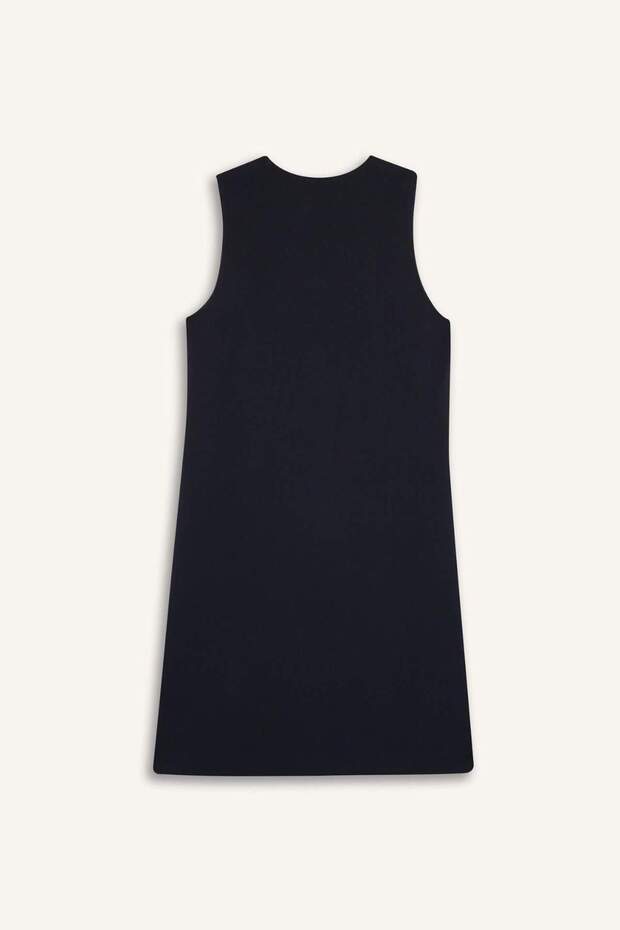 Regular Fit V Yaka Basic Düz Uzun Cepli Süveter E1340AX25SP - 7