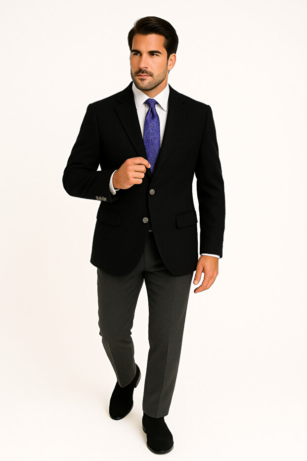 % 100 Kaşmir Ceket - 1