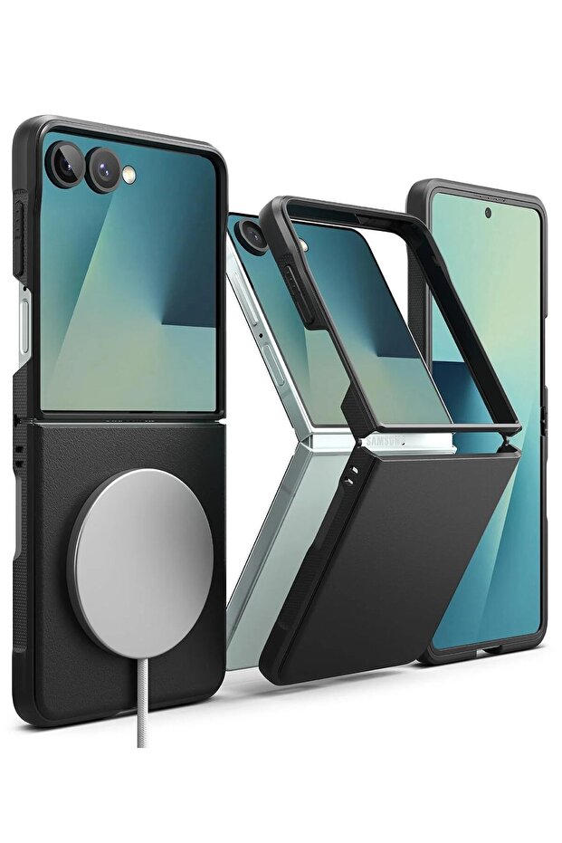 Samsung Galaxy Z Flip 7 Case Cover | Onyx Magnetic Series |Black