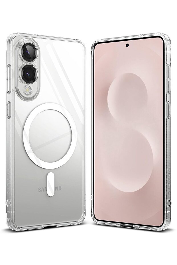 Samsung Galaxy S25 Edge Case Cover | Fusion Magnetic Series | Clear