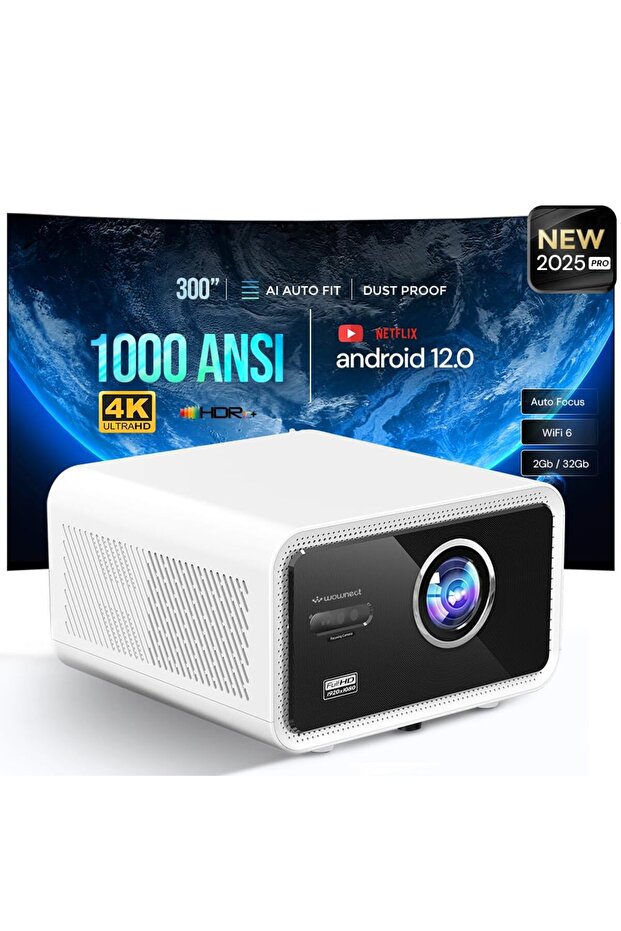 BEAM Smart Projector | 30000 Lumens | Android 12.0 | Full HD 1080P | 4K Support | Auto Focus