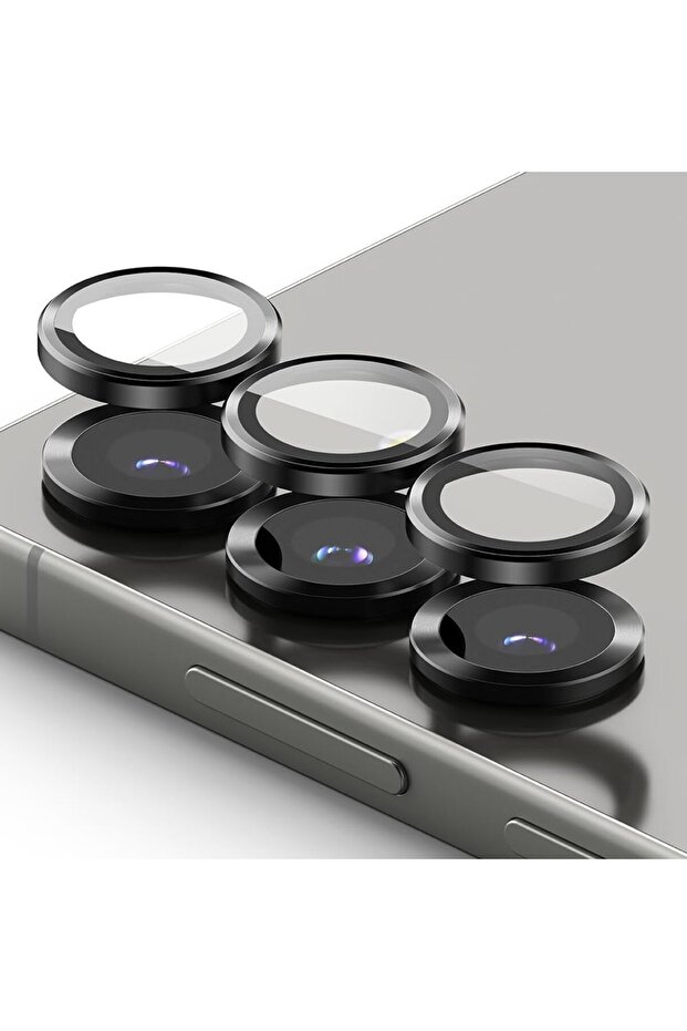 Samsung Galaxy S25 Plus Camera Lens Frame Glass Series - Black