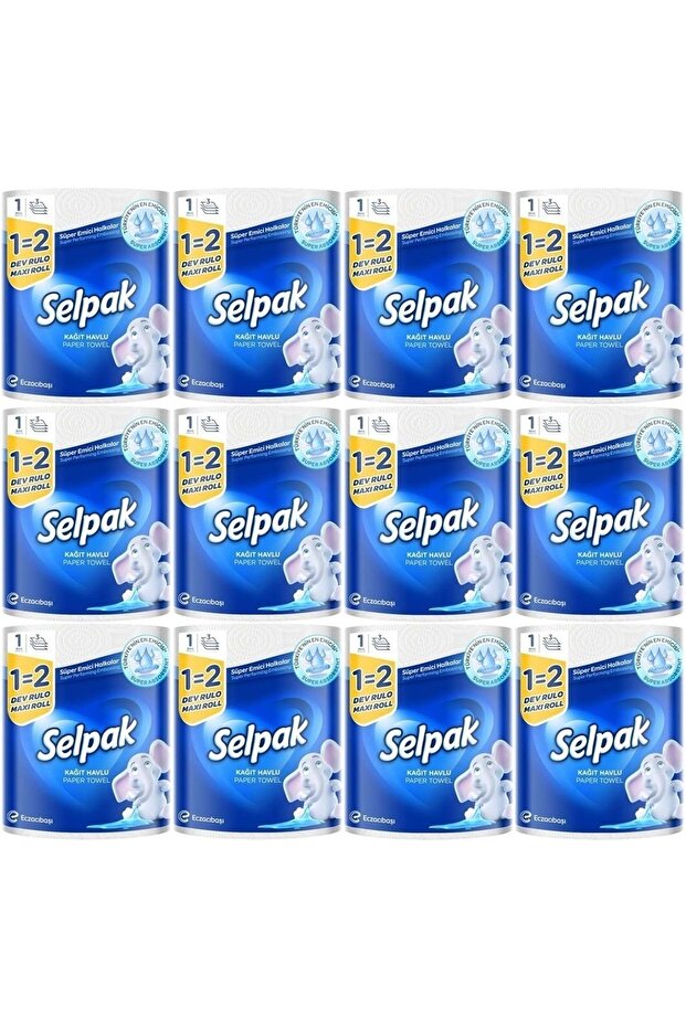 ® 1=2 Kağıt Havlu Dev Rulo 12 Adet - 1
