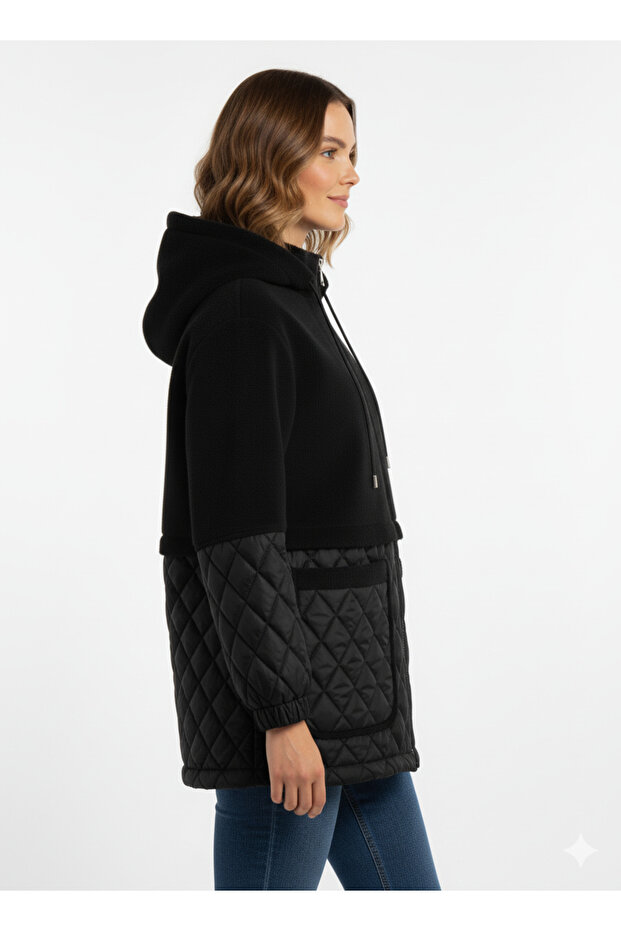 Kapitone Peluş Mont - 2