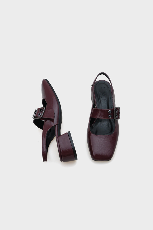 Sena közepes sarkú Mary Jane csatos női cipő - 3