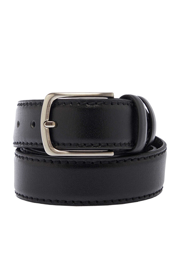 Black Genuine Leather Men's Belt - S1Ek00000369-D62