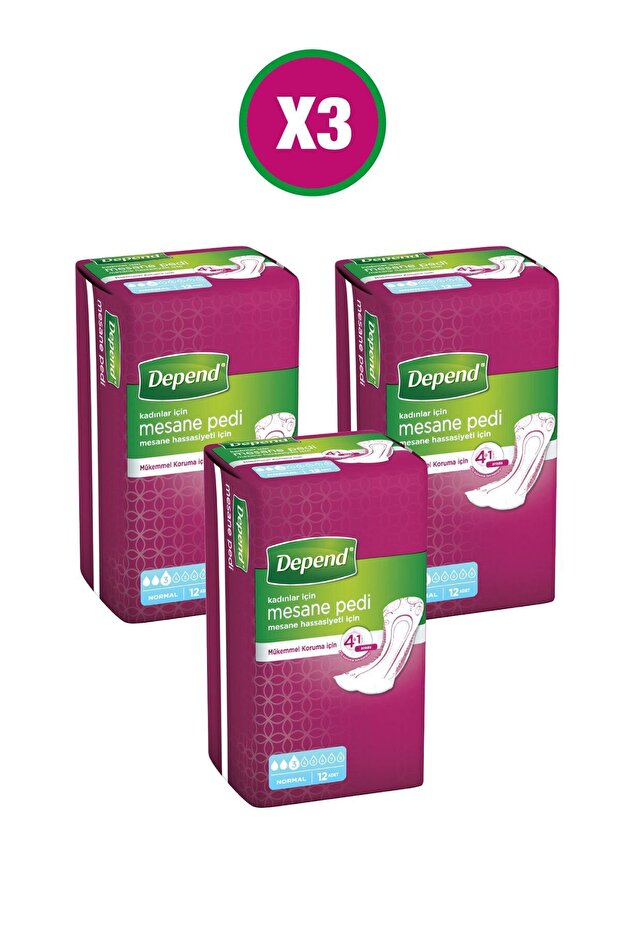 MESANE PEDİ KADIN NORMAL 12 Lİ 3 PAKET