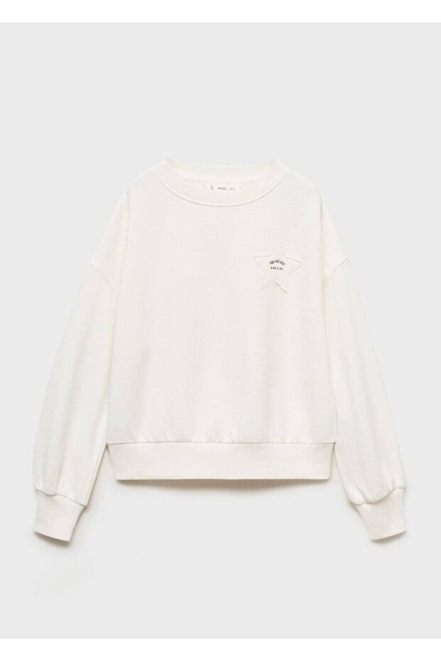 Yıldız işlemeli sweatshirt - 3