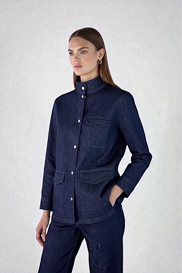 Regular Fit Denim Ceket - 3