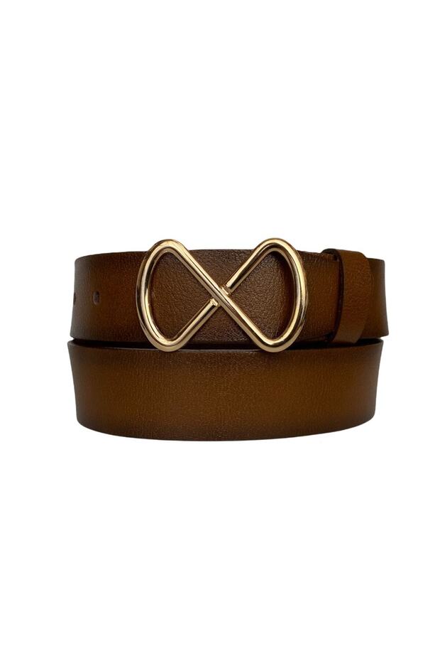 100% Genuine Leather, Gold Endless Buckle Tosado Women's Jeans, Sports Belt 4 Cm=an-byn-42